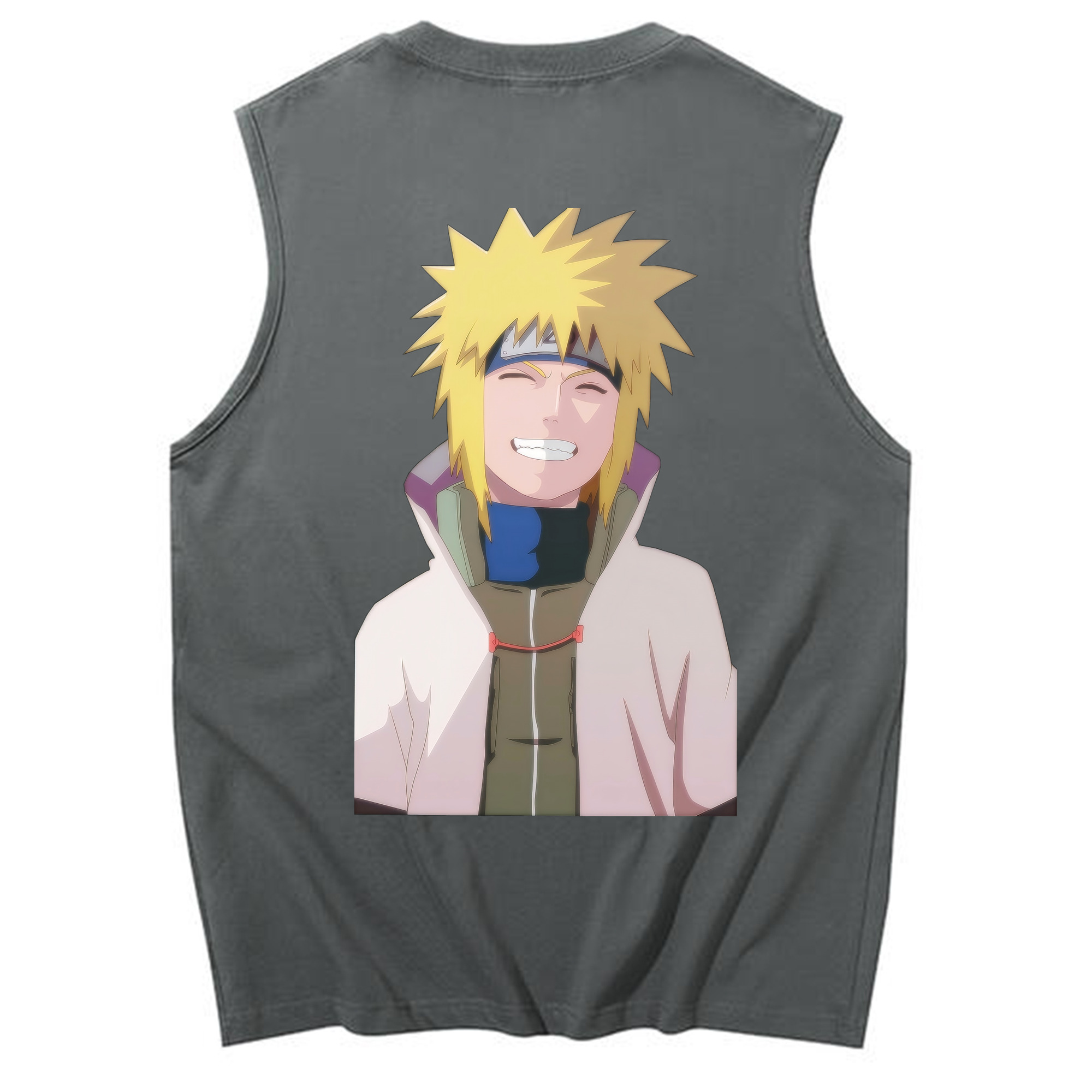 （画像用） NARUTO -ナルト- 波風 ミナト Namikaze Minato コットン100％タンクトップ（背面プリント）